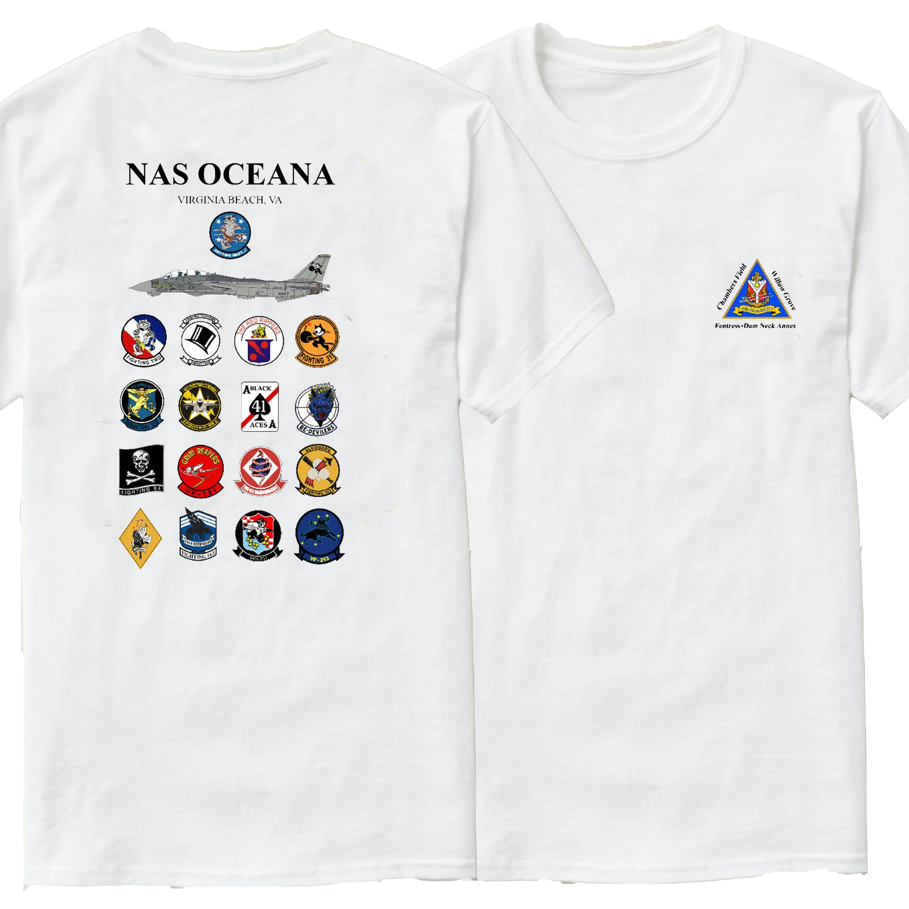 Naval F-14 Tomcat NAS Oceana D2 Squadron T-Shirt Short Sleeve Casual 100% Cotton O-Neck Summer Mens T-shirt Size S-3XL 2