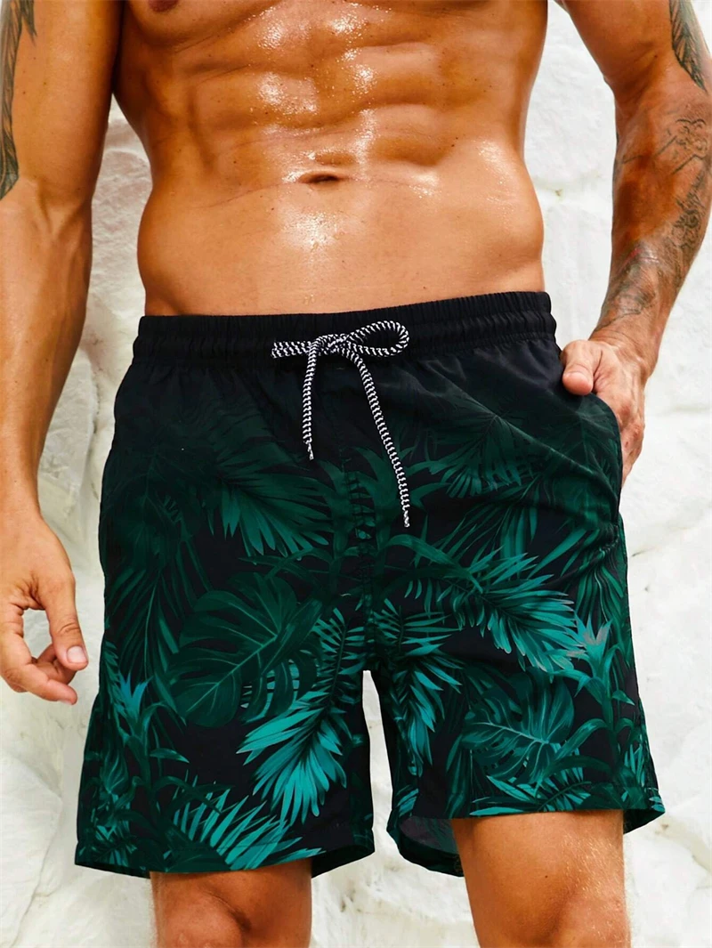 3D Print Palm Leaf Sport Moisture-Wicking Men Kid Outdoor Street Casual Beach Vacation Hawaiian Surfing Child Short Pants Summer