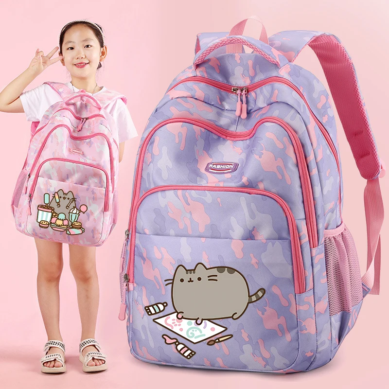 Pusheens Girl School Bag School Bookbag Large-capacity Kid Backpack Boy Knapsack Highquality Backpack LaptopBag Mochila Gift