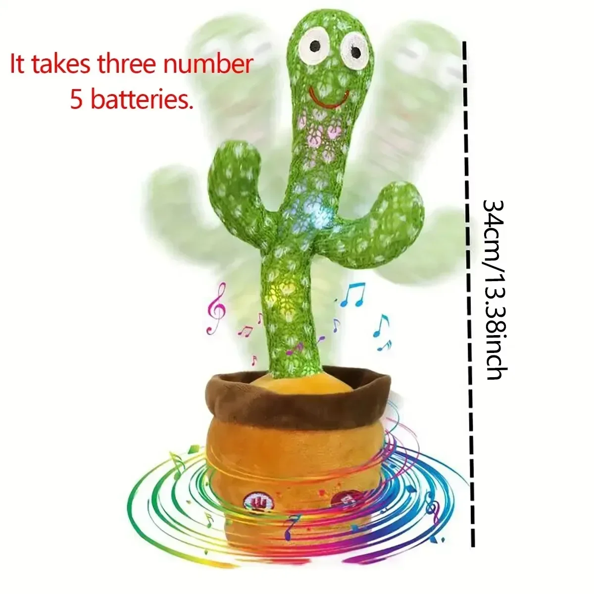 Cactus Electronic Toy for Home Decoration Children Xmas Gifts