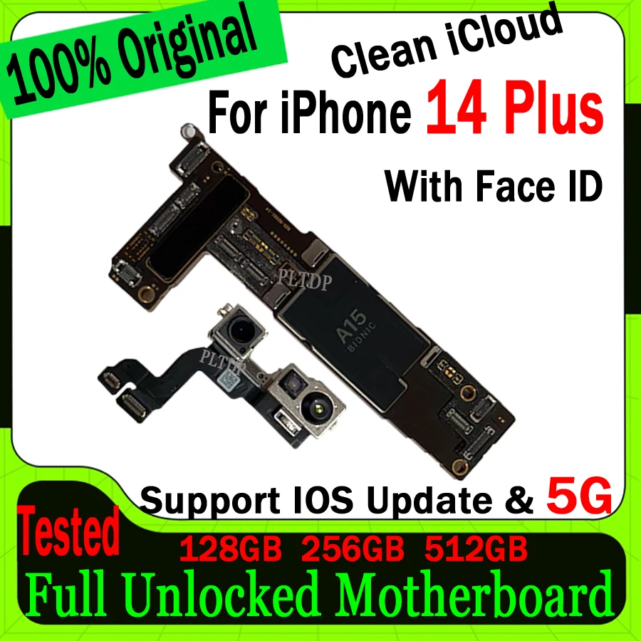 

Motherboard E-SIM / SIM Version For iPhone 14 Plus Clean iCloud Logic Board Original Unlock Mainboard 100% Tested Support Update