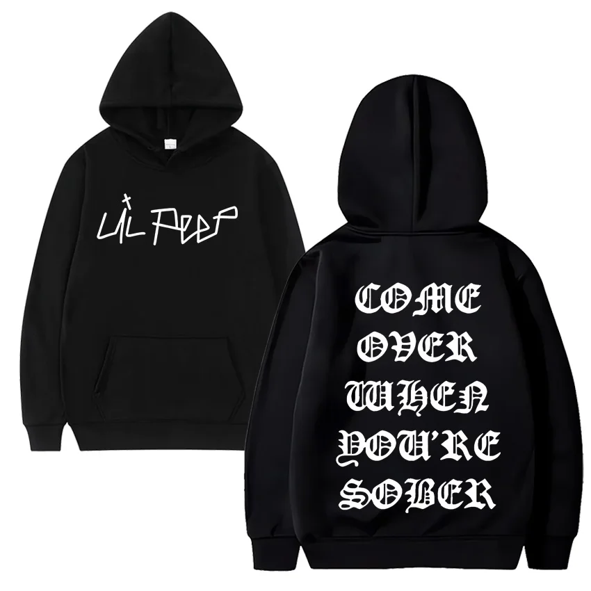Hip Hop Rapper Lil Peep Come Over When You're Sober Tour Concert Hoodie Men Women Loose Long sleeve Unisex pullover Sweatshirt
