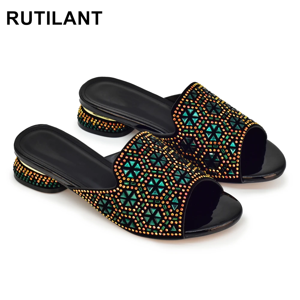 

Полный Хрустальный декор, стильные Итальянские дизайнеры, женская обувь для друзей, Женская обувь в нигерийском стиле