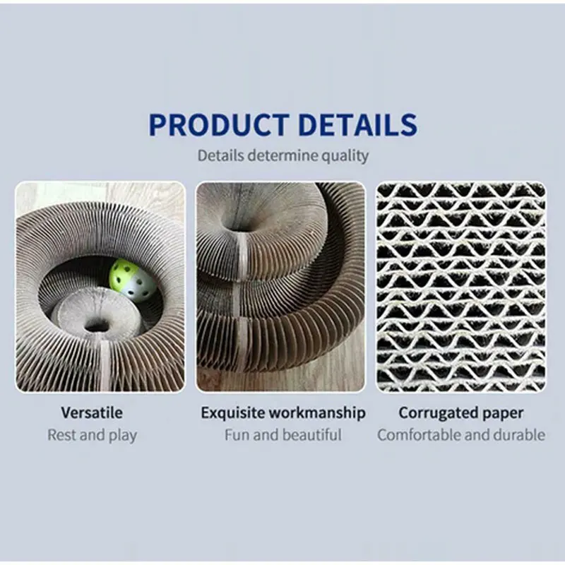 Magic Organ Cat Scratching Board Grinding Pet Toy Scratchers With Bell Corrugated Paper Folding Cats Play Funny Kitty Supplies