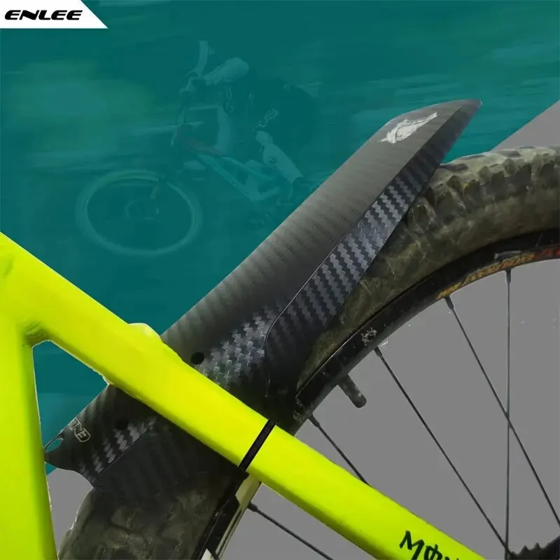 ENLEE Bicycle Fenders Carbon Fiber Color Front/Rear Tire Wheel Universal Mudguard MTB Road Bike Wings Fenders Cycling bicycle fender