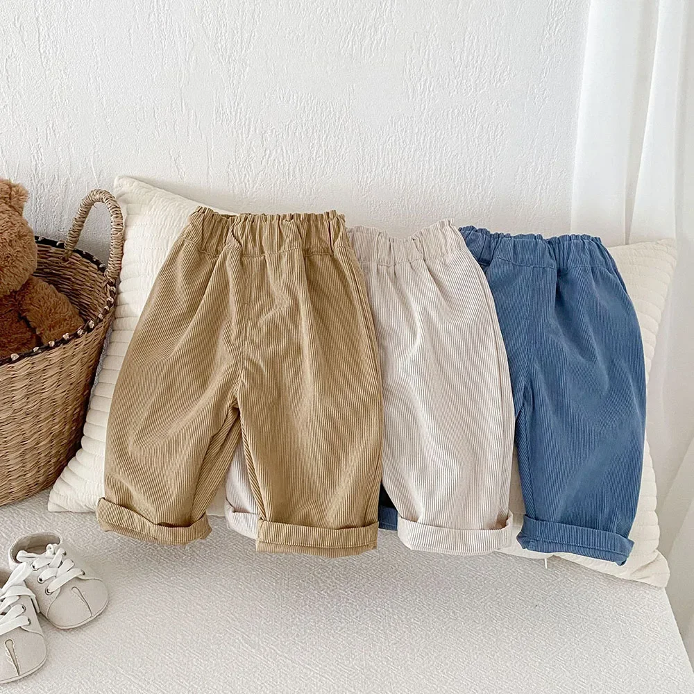 Corduroy Boys Pants Autumn Kids Trousers