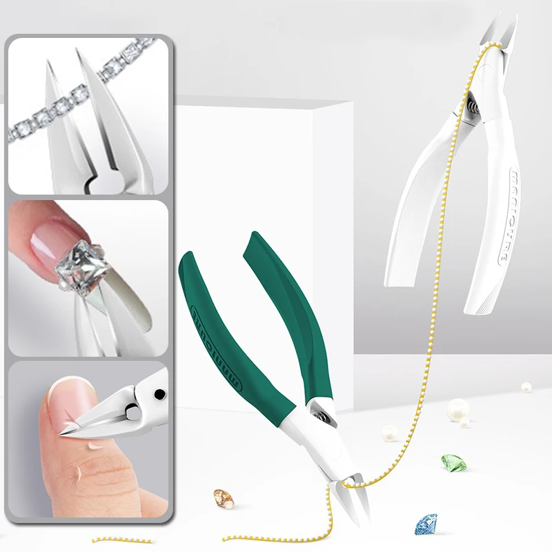 Manicure Nail Ornament Remover Pliers Rhinestones Gems Removal Nail Tool Drill Nippers Unloading Nippers