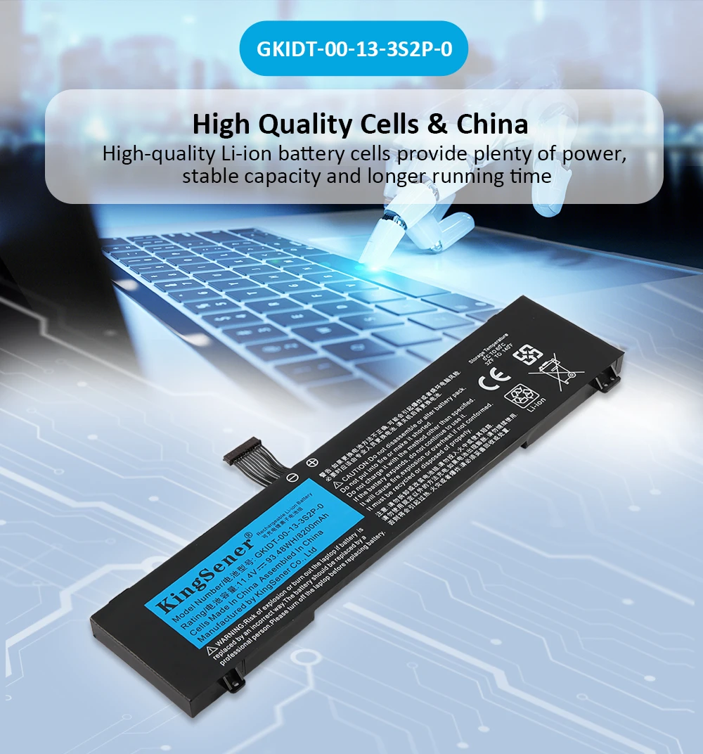 Bateria para Xpg Xenia 15 Schenker Xmg Fusão 15 Xfu15l19 Gkidt-03-17-3s2p-0 11.4v 8200mah Kingsener-gkidt00133s2p-0 - Imagem 6