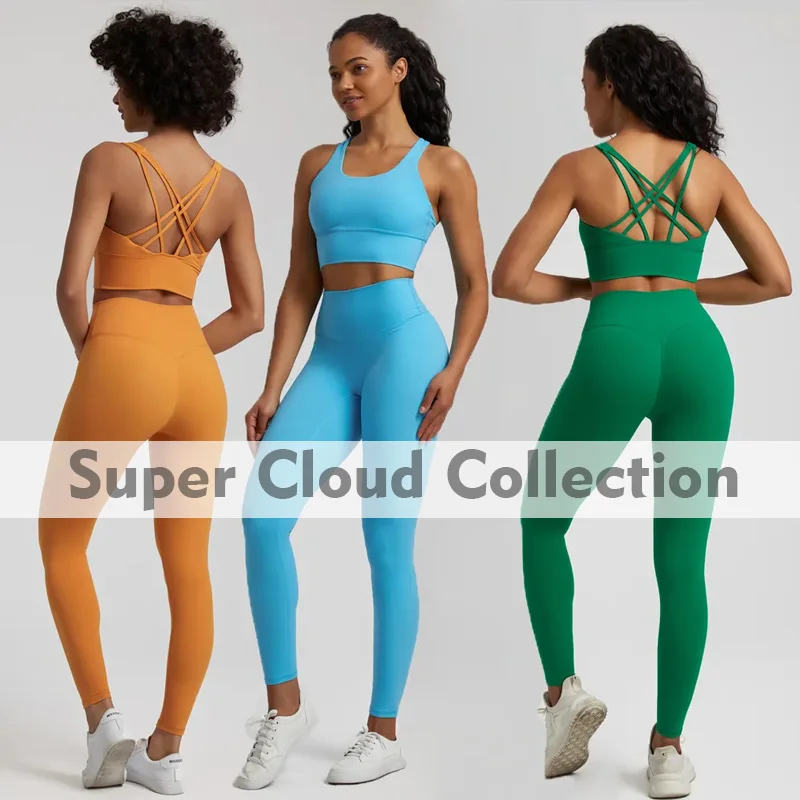 2 Piece Buttery Soft Yoga Set Women Sportswear Workout Outfit Gym Clothing Strappy  Sports Bra High Waist Leggings Sports Suits - AliExpress
