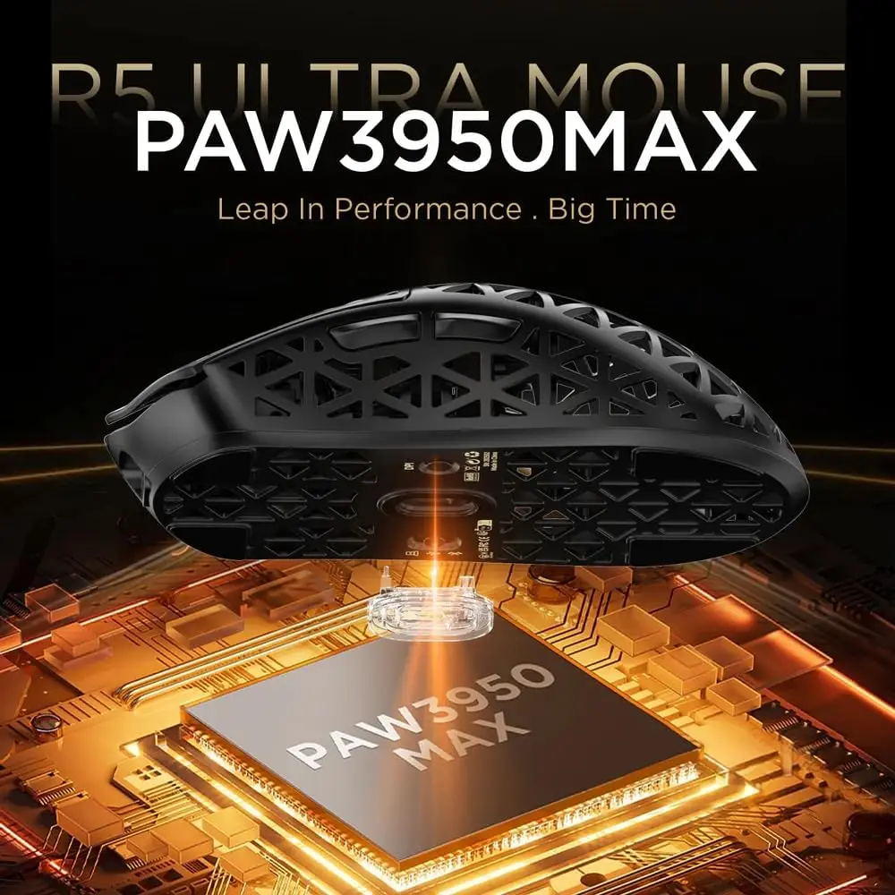 ATTACK SHARK R5 8K Wireless Gaming Mouse, 42K DPI -PAW3950
