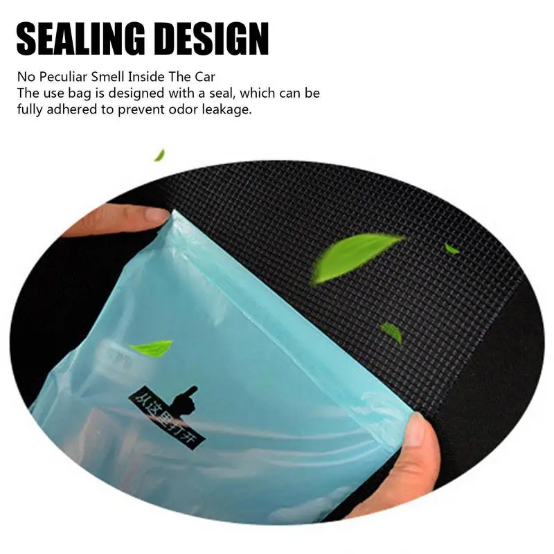 Car Hanging Sticky Trash Bags 50 Pcs Disposable Trash Bag Multiuse Car Biodegradable Rubbish Holder For Vehicle kitchen
