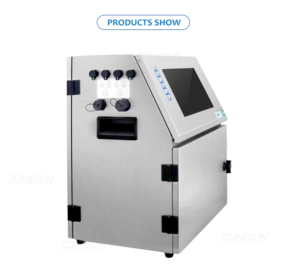 ZONESUN ZS-TIP15 Tabletop Multilingual Inkjet Date Coding Machine Barcode Batch Expiry Date Number Logo Printing Machine