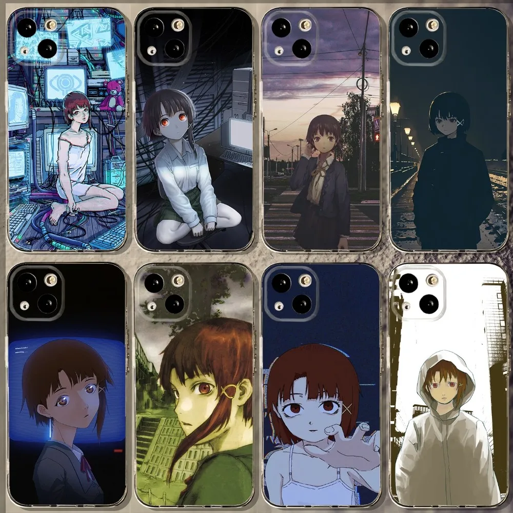 S-Serial Experizes Custodia Per Telefono L-Lain Per Iphone 15,14,13,12,11 Plus,Pro,Max,Xr,Xs,X,7,8 Plus,Se,Mini Cover Trasparente Morbida