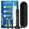 Smart Wireless Charging Rotating Electric Toothbrush, 3 Modes Rechargeable Rotation Toothbrush Compatible with Oral B Brush Head 1