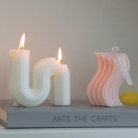 Decorative Scented Candle Aromatherapy Christmas Candles Wedding Birthday Party Decor Irregular Geometric Candle Nordic Decor