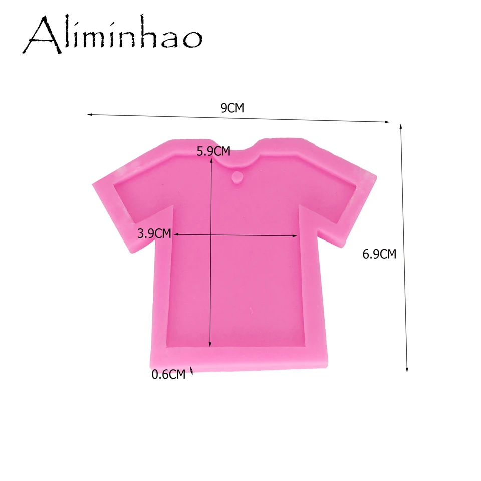 DY0331 lucido Grippy T-Shirt portachiavi stampo resina epossidica stampo medico camicia stampi per strumenti ciondolo gioielli