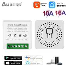 

Tuya Wifi Mini Smart Switch 10A/16A 2-way Control Timer DIY MINI Wireless Switches Module Work With Alice Alexa Google Home