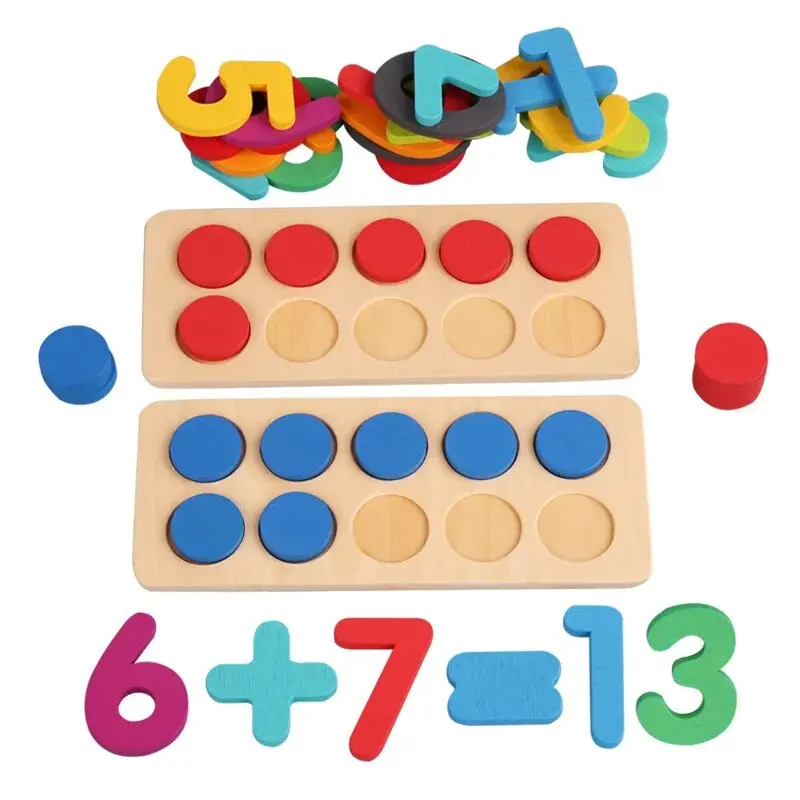 Montessori Ten-grid Digital Cognitive Count Children Maths Logic Training Early Education Teaching Aid Math Game Toy For Kids educational toys,math toys,teaching aids toys,learning board toy