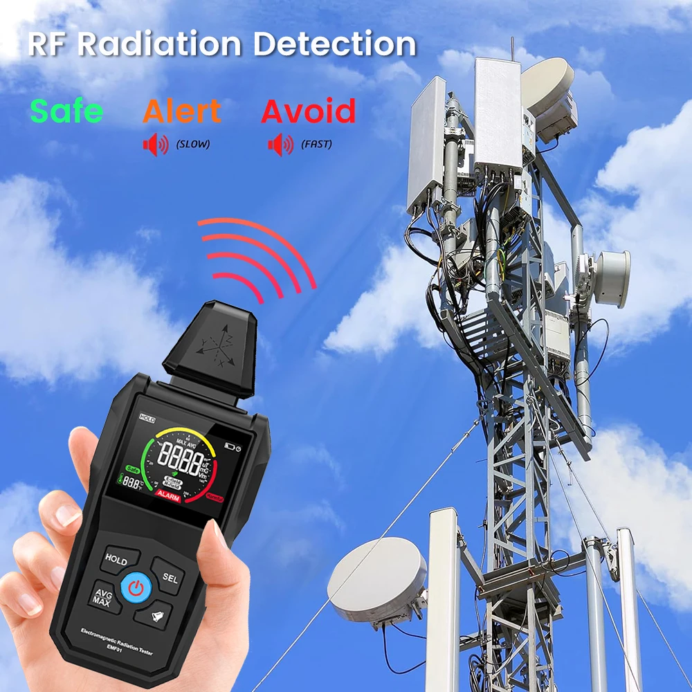 EMF Meter Digital Color Screen Household Electromagnetic Field EMF01 Detector Wave Radiation Electromagnetic Field Radiation 3