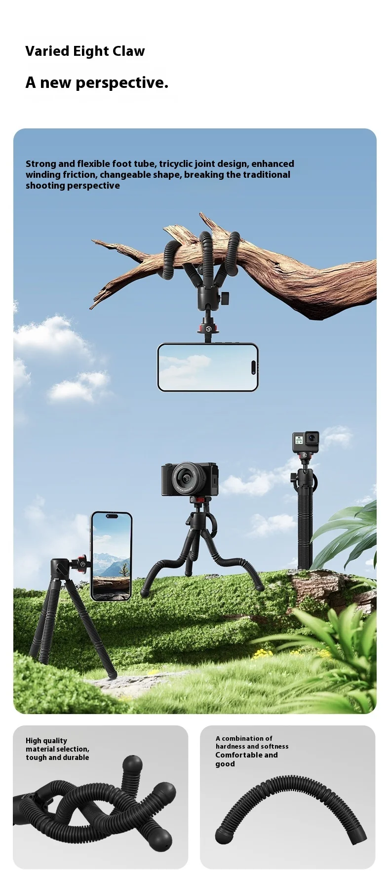 Ulanzi MT30 Tripod Magnetic Flexible 360° description image 10