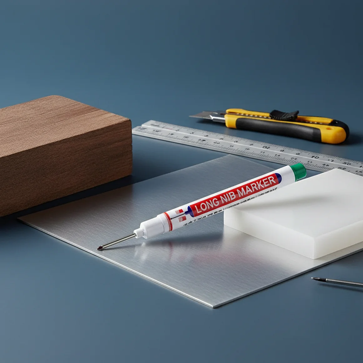 4개입 롱팁 영구 마커 펜, 정밀 마킹 도구, DIY 전문 프로젝트에 이상적