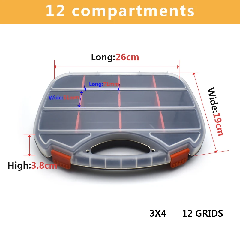 Fishing Tackle Bait Boxes Plastic Storage Organizer 3