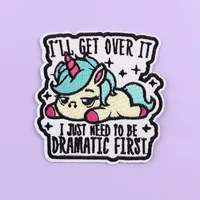 I'LL GET OVER IT Cartoon Iron-On Embroidered Patch – Funny Clothing Patch for Jackets, Bags, Jeans, DIY Garment Sewing Accessories - Image 2