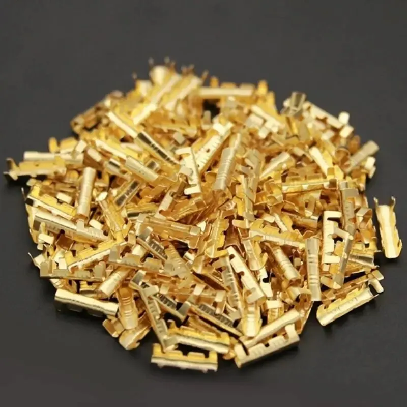 U자형 전기 구리 버클 와이어 커넥터 터미널, 200PCs, 0.5-1.5 mm²