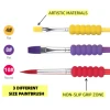 MOTARRO 3 Pcs Paint Round Bulk Brushes for Beginners Starter Artist Painting Brush Kit Kid's Art Paintbrushes Preschool Art Toys 3