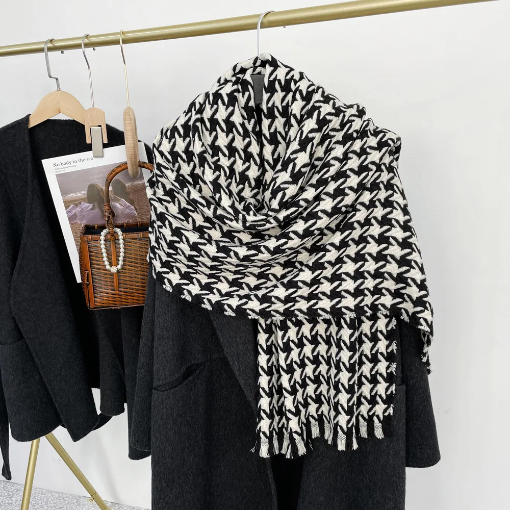 完売品！BOTT24aw HOUNDSTOOTH HOODED SCARF BOTT】24aw HOUNDSTOOTH HOODED SCARF