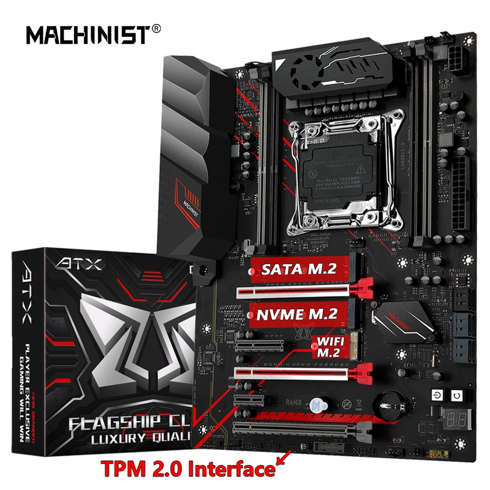 MACHINIST X99 Motherboard Support TPM2.0 Intel Xeon LGA 2011-3 CPU