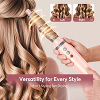 5 in 1 High-Speed Hot Air Styler Frizz-Free Fast Drying No Heat Damage Hair Dryer Curl Volumize Straighten with Travel Bag 4