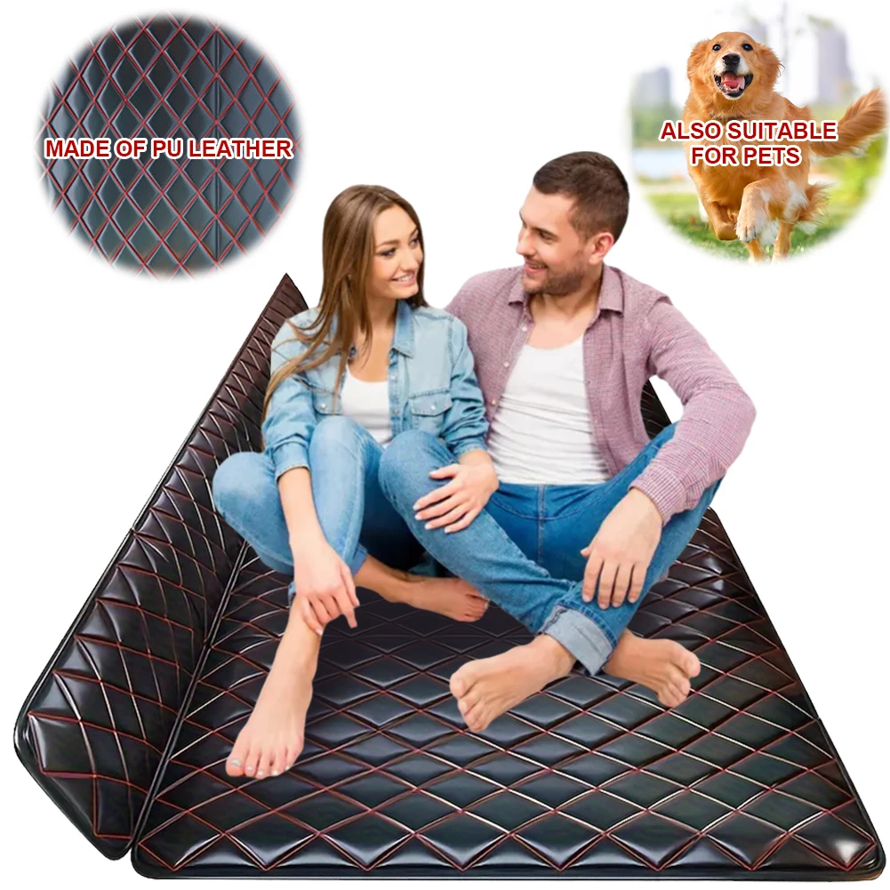 Car Mattress PU Leather Car Back Seat Folding Bed Mattress Non