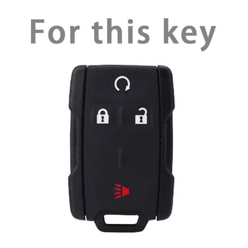 TPU Car Key Case Cover for Chevrolet Colorado Silverado 1500 2500HD 3500HD GMC Yukon Sierra Canyon Remote Key Protecor