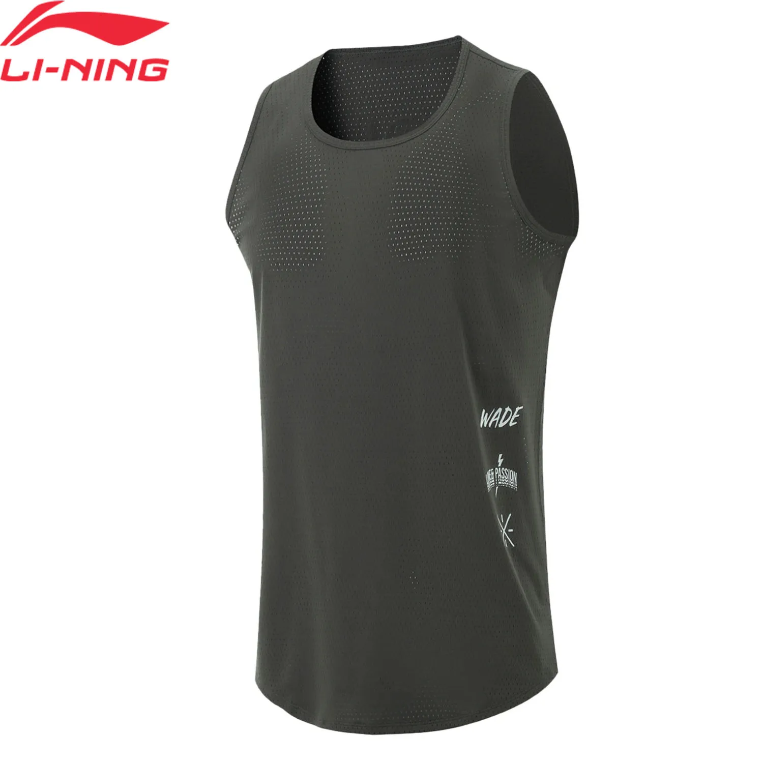 Men Sport Tees Li-Ning Men Wade Series Competition Vest Breathable Regular Fit Comfortable Sleeveless T-Shirt