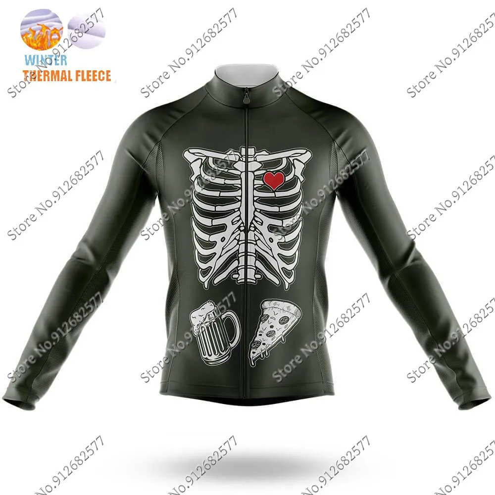 thumbnail image 1 of 2024 Bike For Beer Ciclismo Jersey Manga Larga Retro Ropa de Invierno Camisetas de Carreras de Bicicletas de Carretera Tops de Bicicleta MTB Uniforme Maillot, 1 of 5