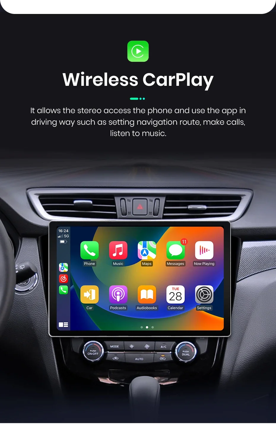 Junsun x7 series11.5 "2k drahtloses Carplay Android Auto Autoradio für Nissan Qashqai J11 X-Trail 3 T32 2014-2018 Autoradio – Detail 17