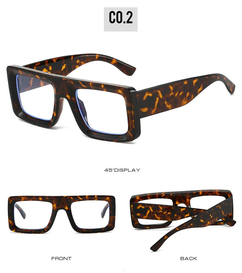 Mutige, quadratische Anti-Blaulicht-Brille, flache Oberseite, große Unisex-Brille mit blauem Licht, 2025, Markendesigner Oculos De Gru – Detail 8