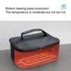 Portable Mini Car Microwave 12V Electric Heated Lunch Box Oven Fast Heating Picnic Box for Travel Camping Food Cooking Black 5