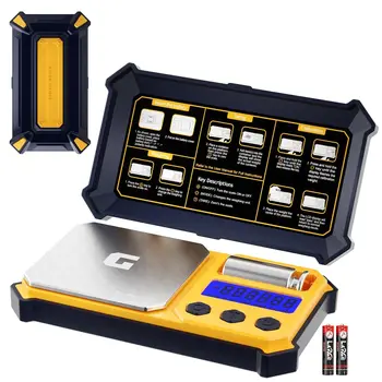 Bilancia digitale tascabile, precisione 300 gx 0,01 g, piccoli pesi digitali portatili ad alta precisione per gioielli, diamanti, polveri 1