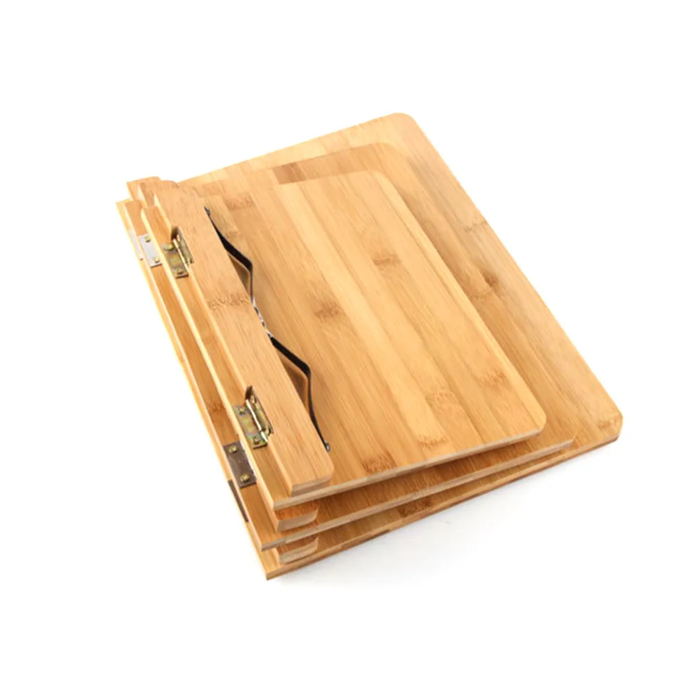 28x20cm 프리미엄 대나무 책꽂이 5단계 조절 가능한 독서대 사무실 가정 주방용 대나무 책꽂이