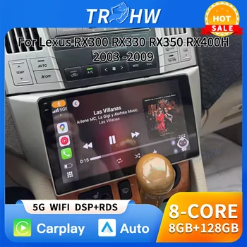 Autoradio Android per Lexus RX300 RX330 RX350 RX400H 2003-2009 LHD con Navigazione GPS e CarPlay Wireless