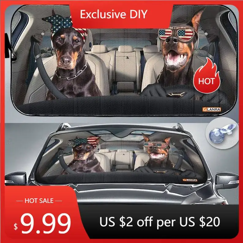 

Автомобильный солнцезащитный козырек Dobermann, декор Dobermann, подарок для папы, автомобильный солнцезащитный козырек для собаки PHT092205G01