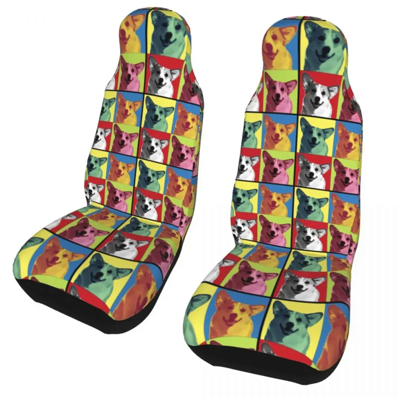 

Pop Art Corgi Universal Car Interior Suitable For All Kinds Models Dog Animal Auto Seat Cover Fabric Hunting