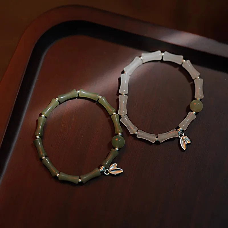 S925 Sterling Silver Bamboo Bracelet Girls 2023 New Light Luxury Niche Delicate Bracelet to Give Gifts Hand Jewelry