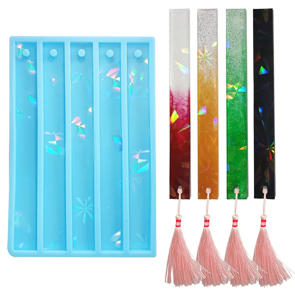 

DIY Holographic Bookmark Crystal Epoxy Resin Silicone Mold