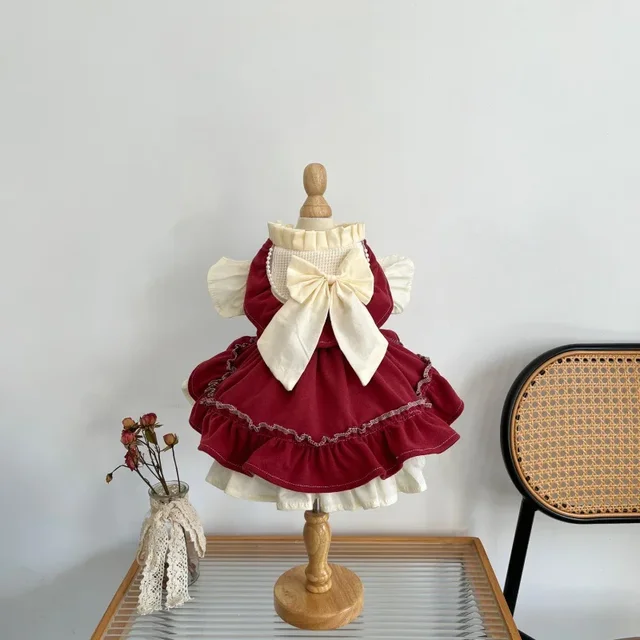 Cat Skirt Bow Princess Skirt Pet Lolita Dress Teddy Bichon Yorkshire Terrier Dog Skirt 2