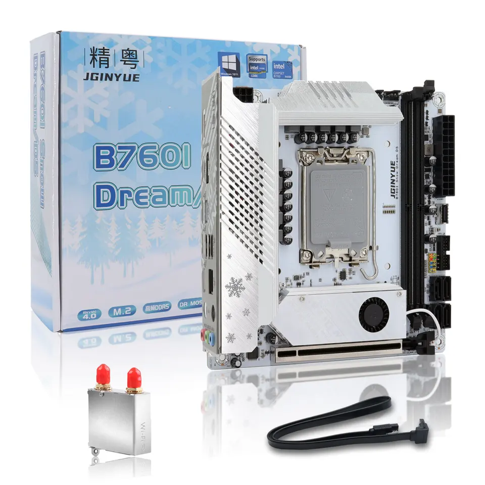 JGINYUE B760 Motherboard Mini ITX LGA 1700 Support Intel Core 12th
