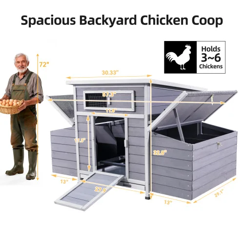 Large Wooden Chicken Coop 2