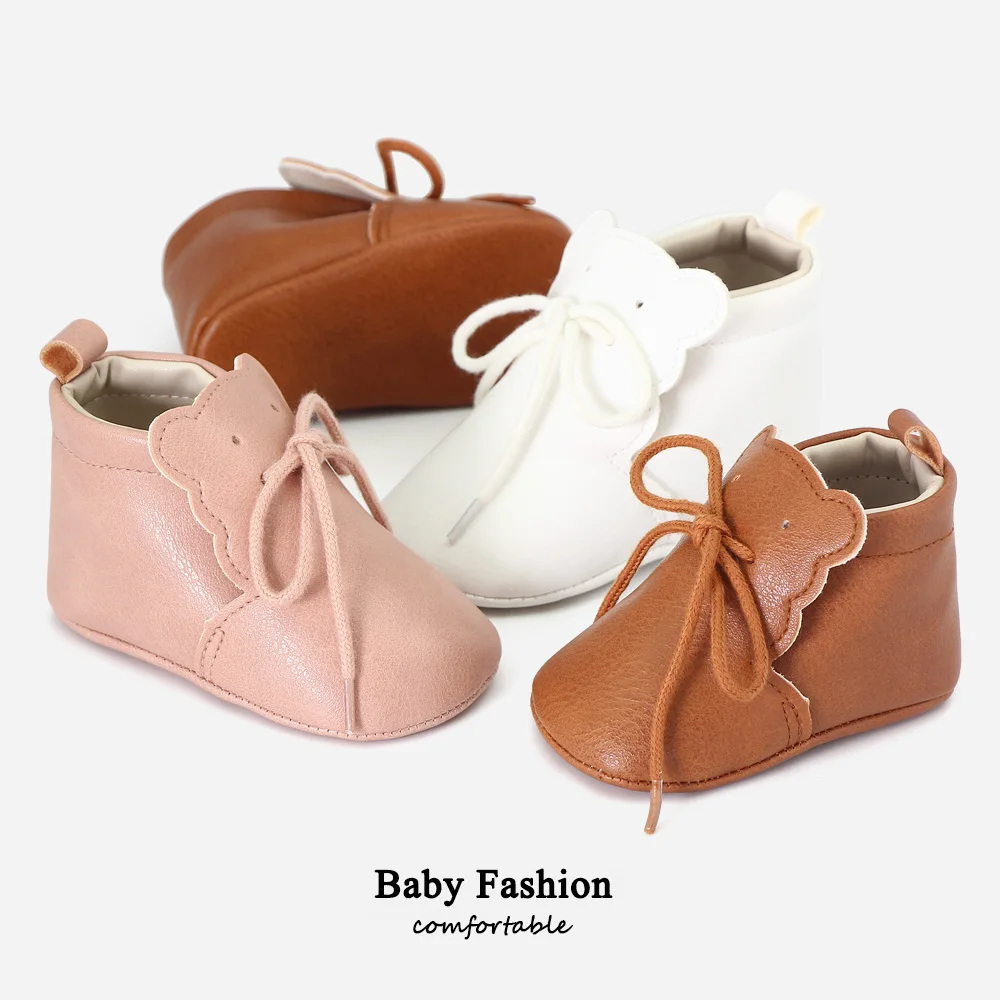 Baby PU Shoes Ankle-covered Little Boots Soft and Warm for Spring and Autumn Toddler Prewalking Shoes for 0-18 Months First Step 3